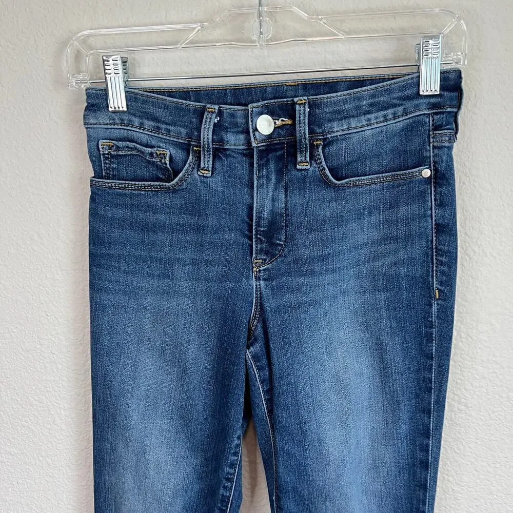 Athleta Sculptek Jeans Women's 25 High Rise Skinny Leg Azure Wash Stretch Denim